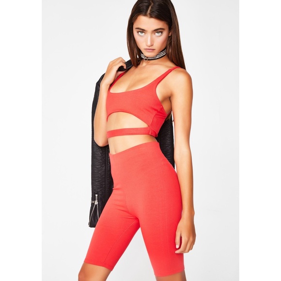 [dolls kill] • [whatz poppin biker short set] - Picture 3 of 7